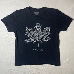 The Tragically Hip Graphic T Shirt Black Mens Size Large Maple Leaf Lyrics